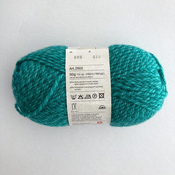 Lot of 4‎ Skeins Schaffhauser FIORELLA Yarn Wool Blend 2-Tone 3 Blue 1 Green 50g - Picture 4 of 6